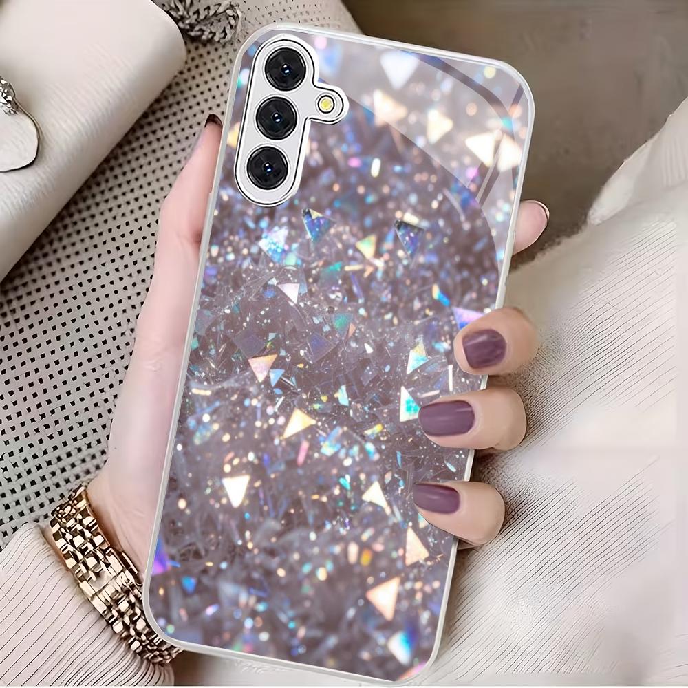Creative design pattern glass phone case suitable for Samsung Galaxy S26 S25 S24 S23 S22 S20 FE/Ultra/Plus shockproof back cover