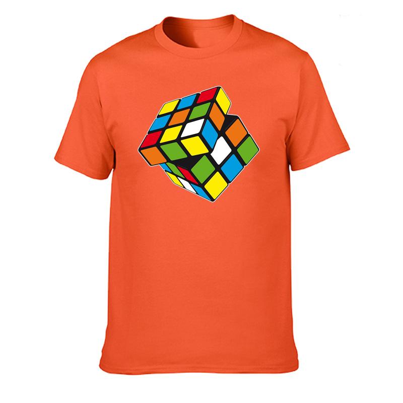 2024 Fun Unisexs High Quality Rubiks Cube T Shirt Casual T Shirt Unisex 100 Cotton Short Sleeve Vintage Big Size Quality Tops Tees