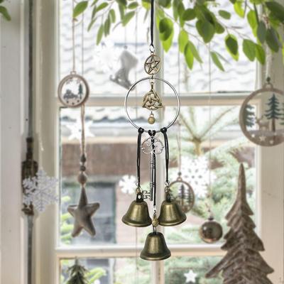 Witch Bells for Door Knob Wind Chimes Decor Witchy Gifts Wicca Supplies Handmade Hanging Metal