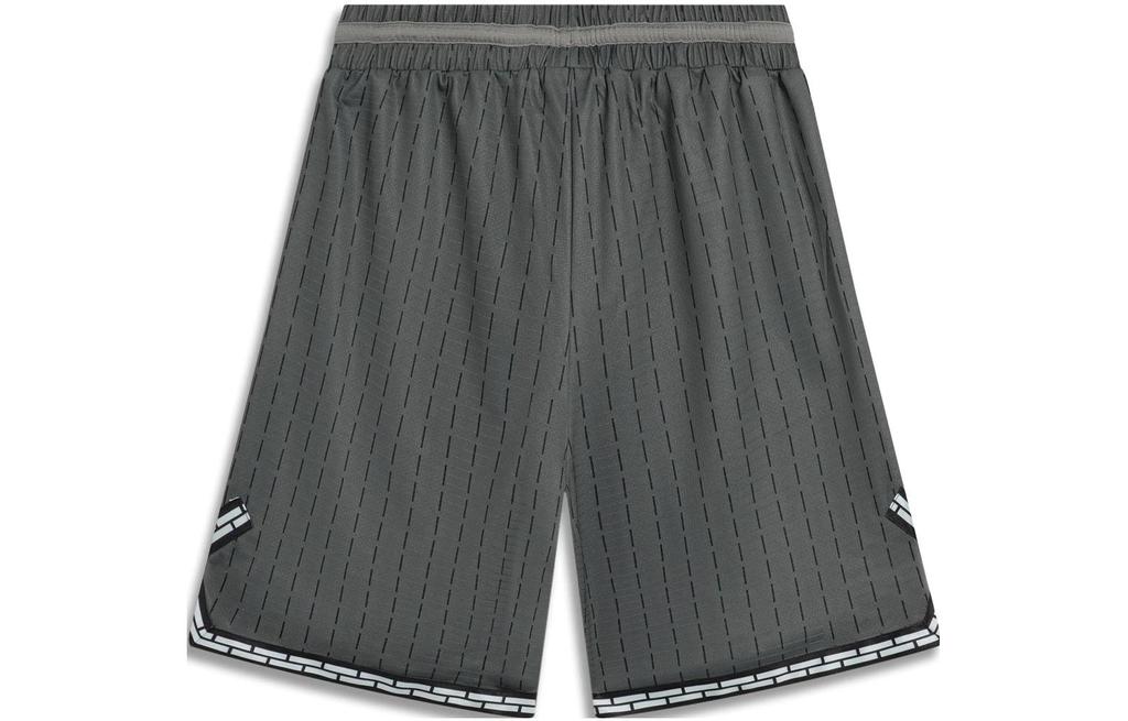 Li Ning CBA Basketball Shorts Men's Black With Pattern Print AAPT561-1
