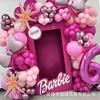 Pink Barbie Serie Schleife 81 cm Rosen-Geburtstagsthema Mädchen Valentinstag Innendekorationsset