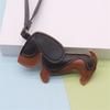 Mini 7x11cm Lightweight PU Leather Sausage Dog Keychain Handcrafted Decoration for Fashion Accessory and Gift