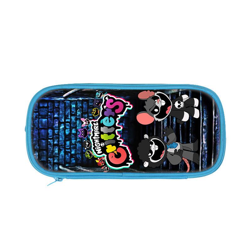 Nightmare Critters Double Layer Pencil Case With Nylon Material For Students And Kids