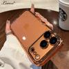 Glitter Hard PC Plating Clear Case for For Iphone 14 1 16 17 Pro Max Air 13 12 11 With Lens Film Transparent Bling Cover