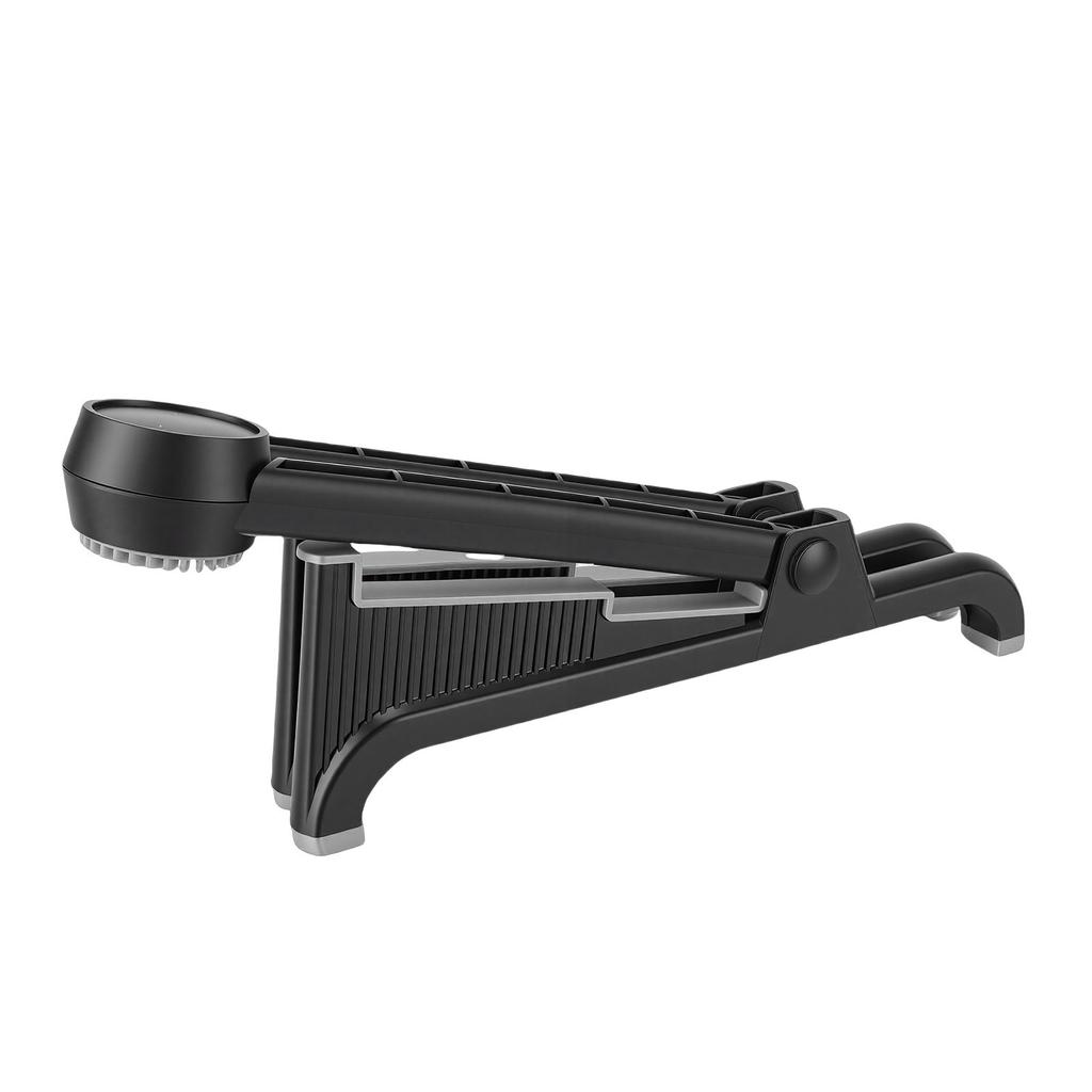Guitar Folding Floor Stand Soft Silicone Pad Non Slip Portable A Shape Acoustic Guitar Stand for Home Black and Gray