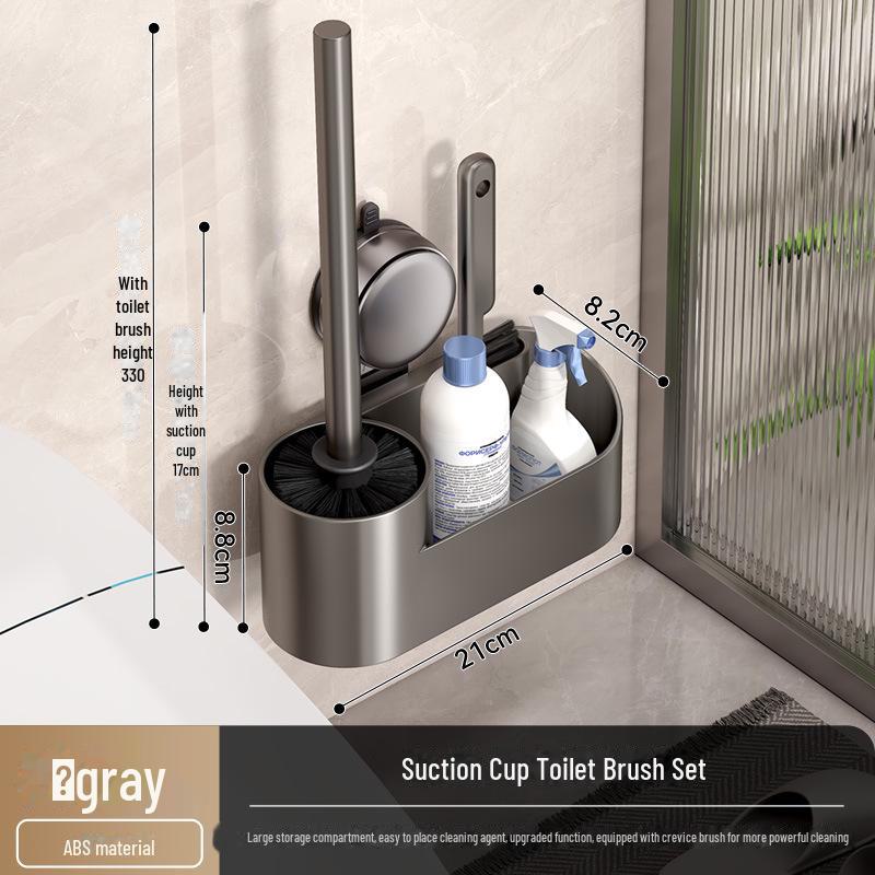 Suction Cup Toilet Brush: Punch-Free, No Dead Angle Cleaning Artifact