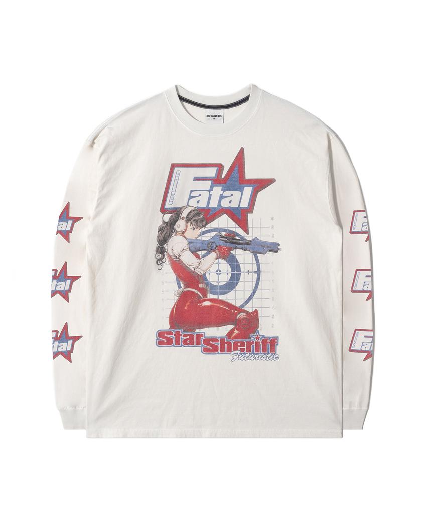 QT8 GARMENTS Rg Star Sheriff Ec Washed Long Sleeve (Ecru)