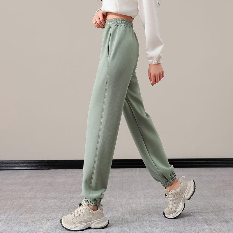 

Корейский женский облегающий спортивный костюм с капюшоном: Осенне-зимний комплект из двух вещей свободного кроя Medium