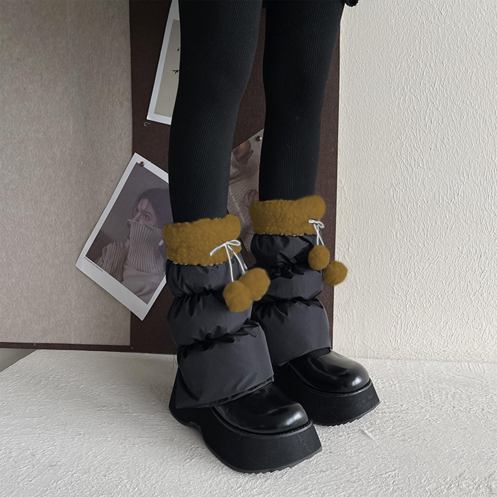 

Зимние стеганые гетры для женщин, длинные носки для скалолазания Black Chestnut