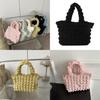 Chic Korean Style Cloud Bag For Girls Fashionable Checkered Handbag In Trendy Colors
