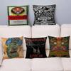 Classic Jagermeister Tin Sign Bar Pub Decorative Room Aesthetics Pillow Case Home Decor Bedroom Sofa Bed Couch Pillow Cover
