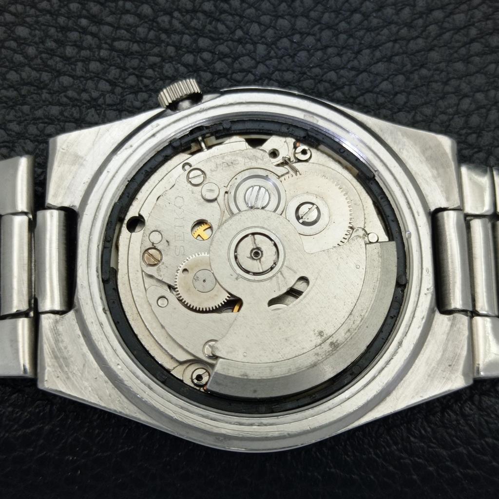 GENUINE VINTAGE SEIKO 5 AUTOMATIC 7009A JAPAN MENS BLACK DIAL WATCH A701594-5 R206b-a701594