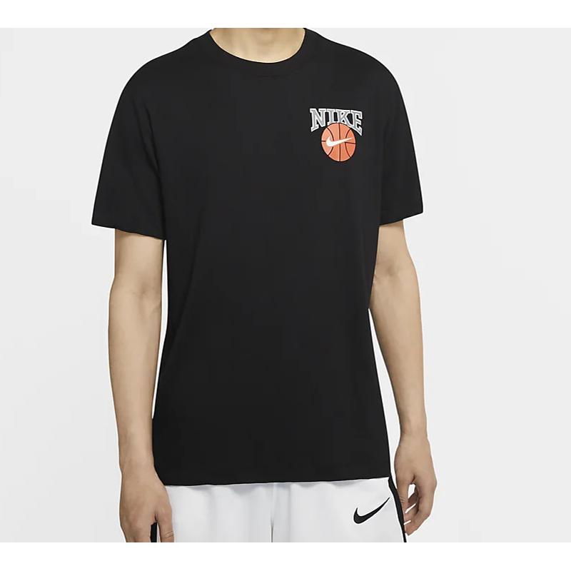 Nike T Shirts Men's Black Crew Neck Moderate Straight Fit CD1287-010