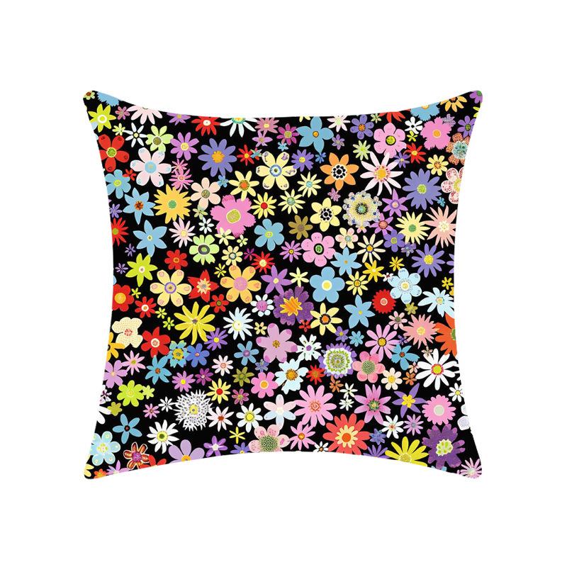 New Floral Floral Series Pillow Case Soft Car Home Decoration Bedroom Bedside Pillow Cushion Cover