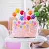 40 kusů mini balónkových ozdob na dorty Barevná duha Ozdoba na dort Kulaté hliněné kuličky Ozdoby na cupcaky pro narozeniny s duhovým jednorožcem