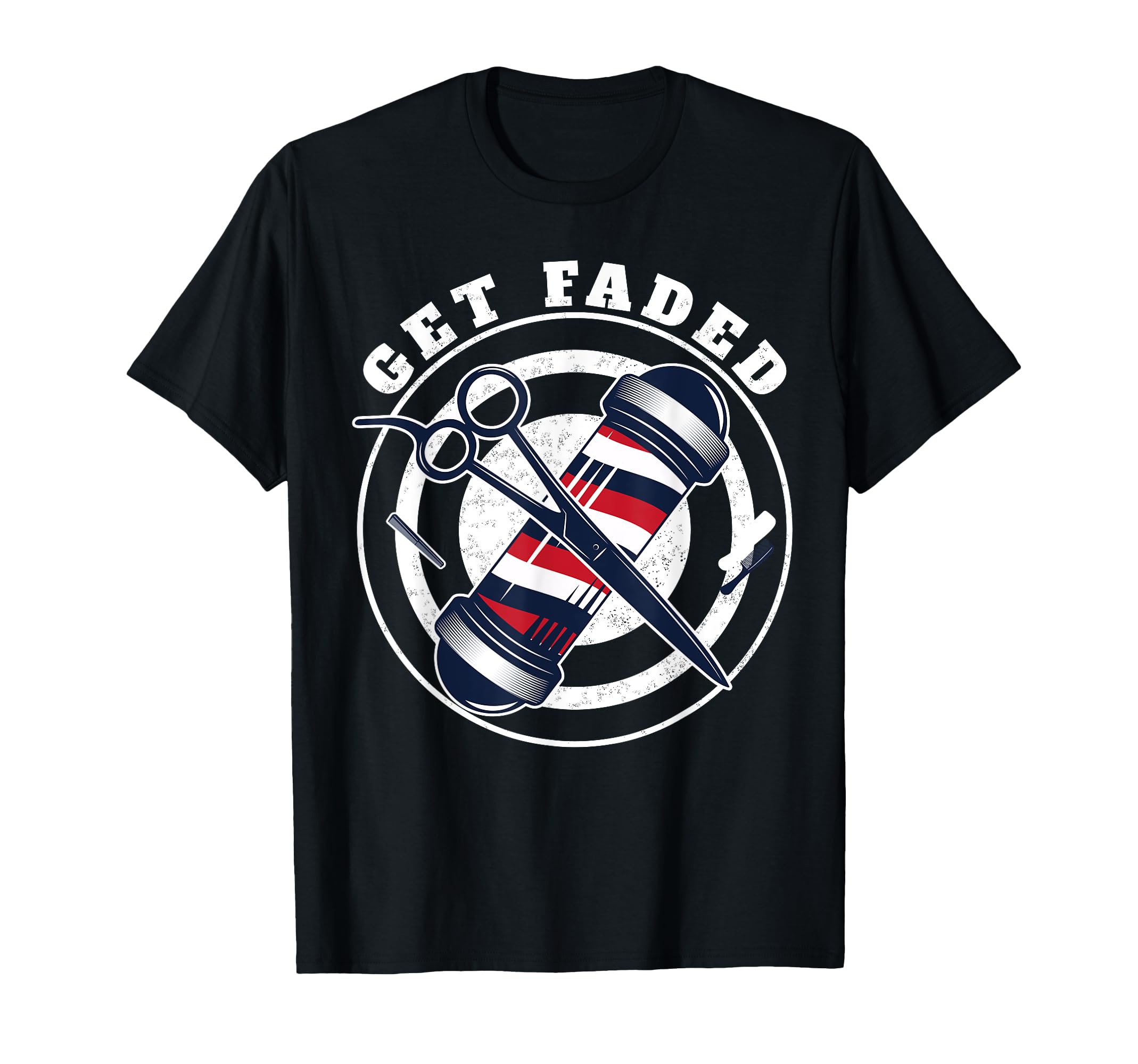 

Barber Faded Funny Costume I Hairdresser Barber Hair T-Shirt