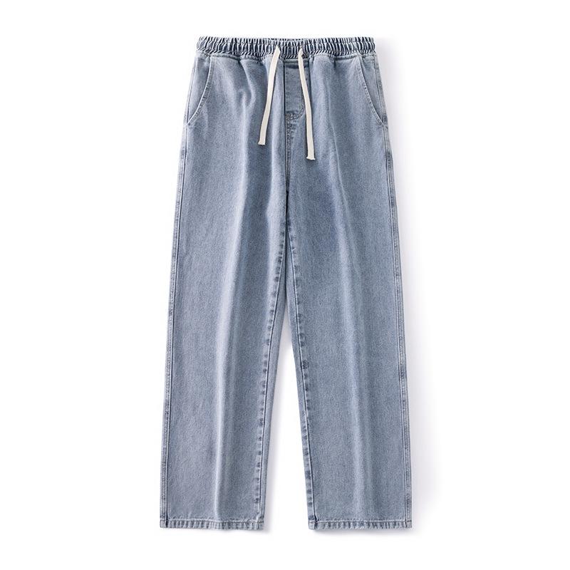 2024 Men's Oversized Y2K Baggy Wide Leg Jeans Denim Hip Hop Streetwear Trousers Vintage Joggers Track Pants Drawstring Jeans For Men Sweatpants Korean