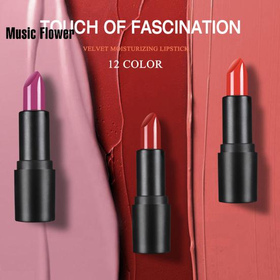 

12 цветов, долговечная, увлажняющая, увлажняющая, бархатная губная помада, водонепроницаемый питательный бальзам для губ