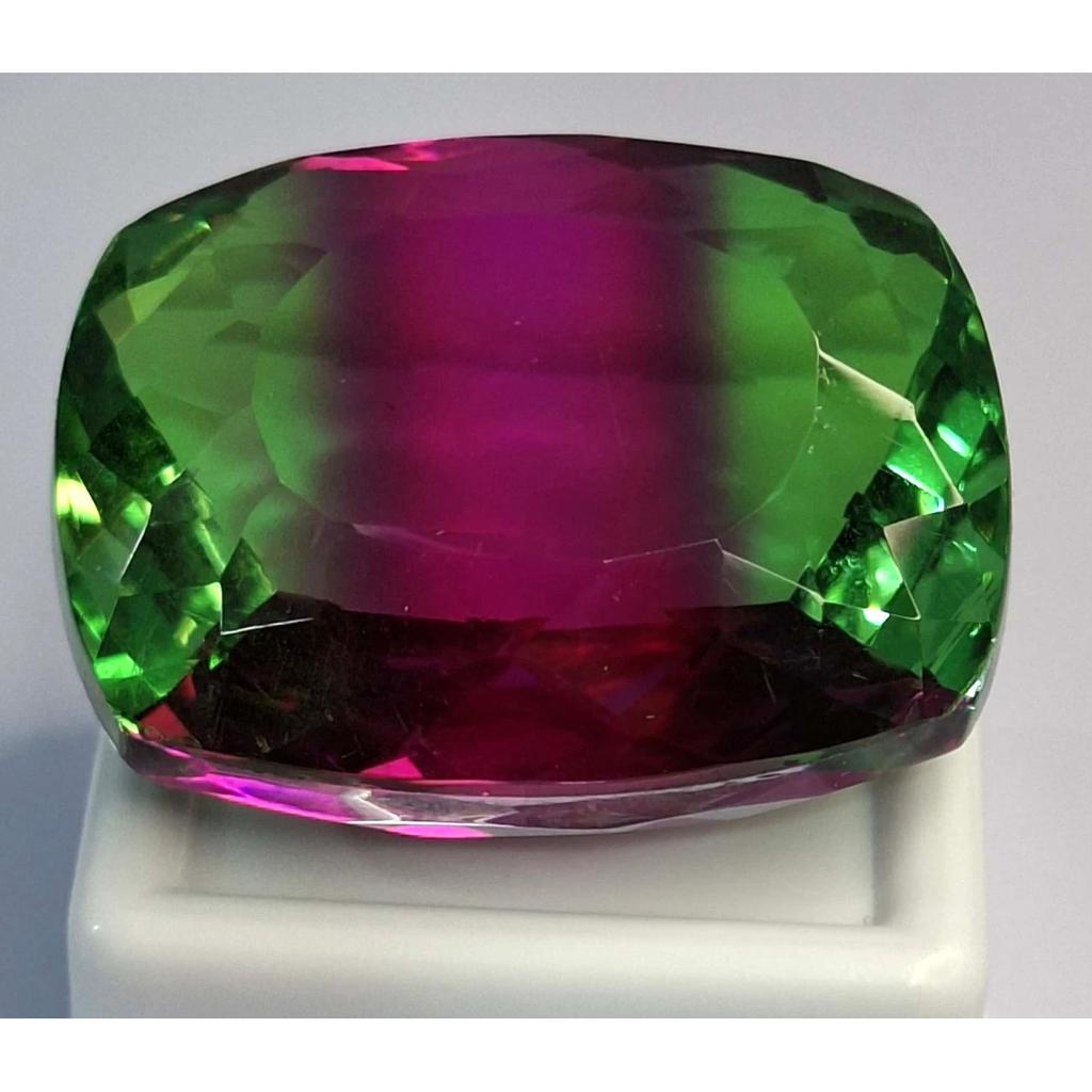 Natural Tourmaline Bi-Color 83-85 Ct Cushion Cut Certified Fabulous Gemstone