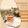 Good-Unfinished Wood Coasters 4 Inch Round Blank Wooden Coasters Crafts DIY Stained Painting Wood Engraving Home Decoration