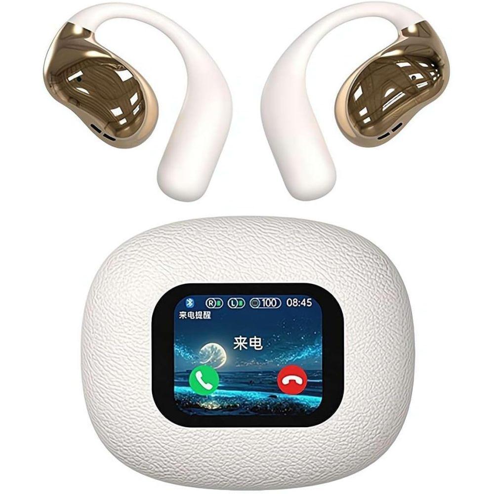 Touch Screen Bluetooth 5.4  Earphones True Wireless Open Ear Earbuds Bluetooth 5.4 IPX5 Waterproof Wireless Headphones for Workout/Running