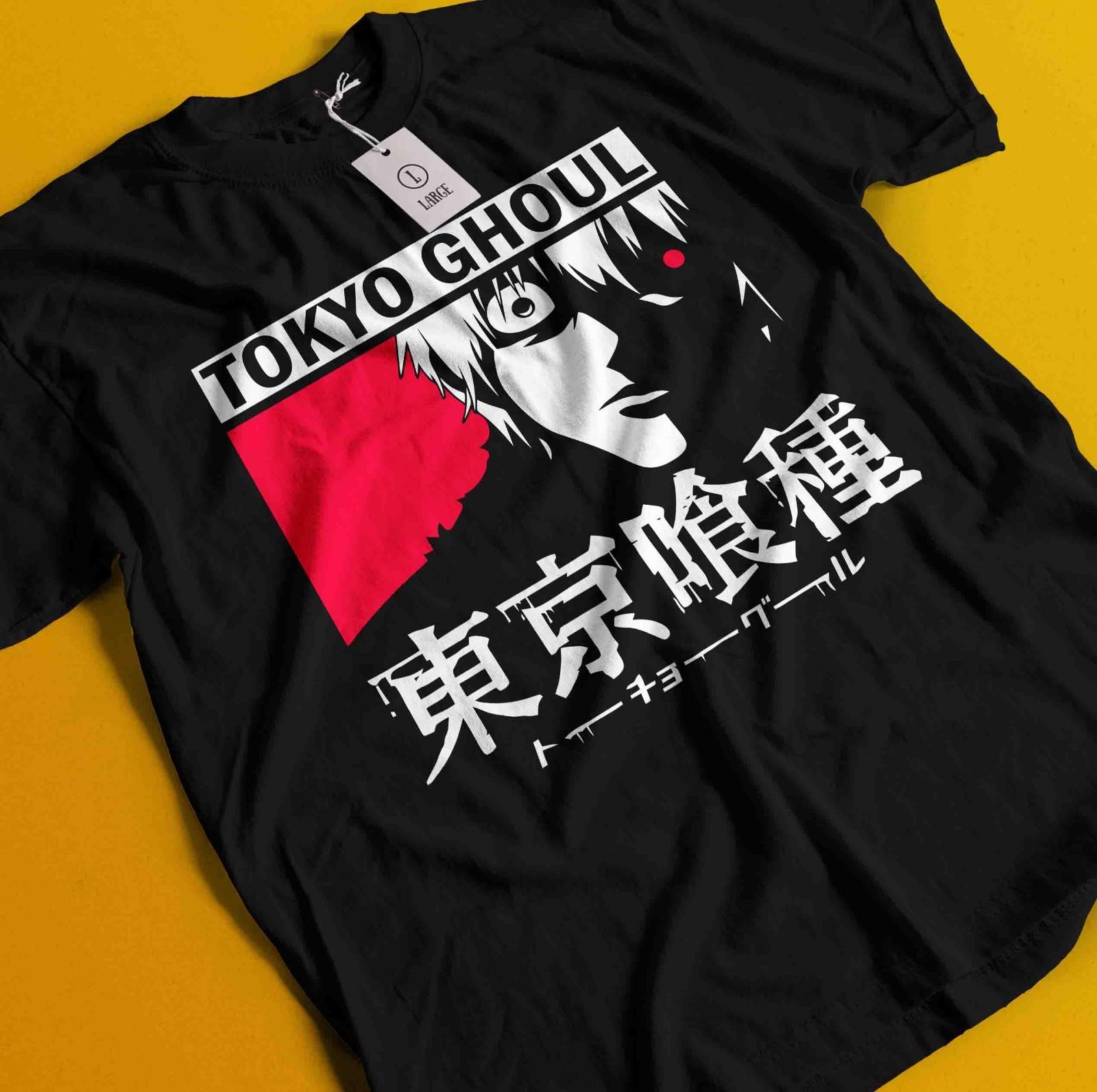 Tokyo Ghoul T-Shirt Mens Womens Tees Top Ken Kaneki Shirt Juuzou Suzuya Anime Manga Unisex Horror Tee M