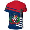 Mode Dominikanische Republik Flagge 3D-Druck T-Shirt Herren Sommer Rundhals Kurzarm T-Shirts Tops Fitnessstudio Sport T-Shirts Herren Kleidung