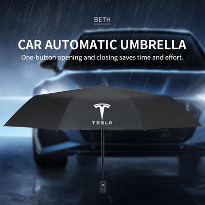Automotive Interior Sign Umbrella Automatic Folding Windproof Umbrella For Tesla Model 3 Model X Y Style Roadster