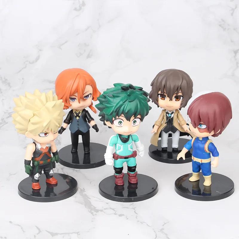 5Pcs/Set Anime My Hero Academia Action Figures Midoriya Izuku Bakugou Katsuki Todoroki Shouto Ochaco Uraraka Kirishima Model To