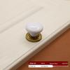 European Zinc Alloy Ceramic Handle: Modern Black & White Cabinet and Wardrobe Pull