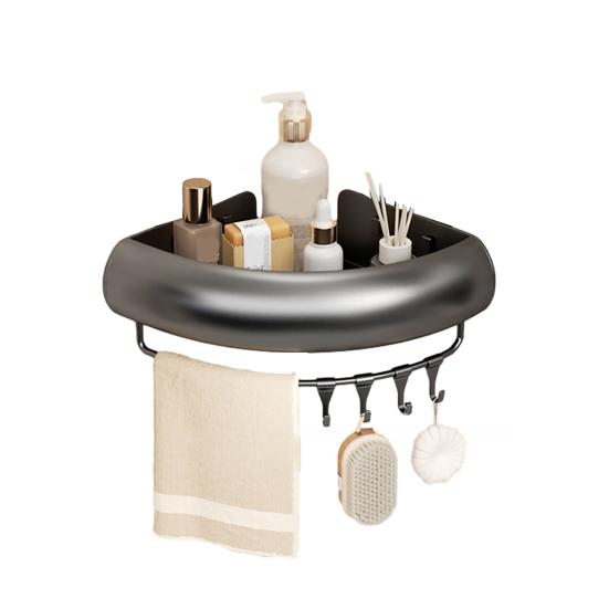 Shower Caddy No Drilling Space Aluminum Anti-Rust Storage Rack with Raised Rails Bathroom Corner Shelf