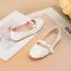 Mädchen Mode Vielseitige Mädchen Lederschuhe 2025 Frühling Neue Kinder Mary Jane Schuhe Schlicht Flachmündig Mädchen Freizeitschuh Zapatos
