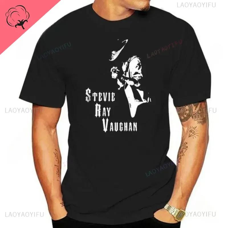 Man Woman Tee Stevie Ray Vaughan Guitar Blues Rock Legend SRV Unisex O-neck Fashion Graphic T Shirts Men Streetwear Clothing