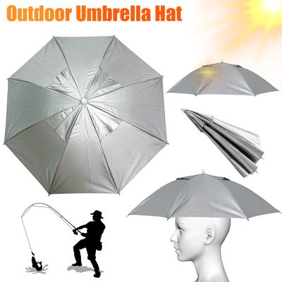 Elastic Headband Umbrella Outdoor Portable Fishing Umbrella Hat Sunscreen Waterproof Fishing Headwear Sun Cap Beach Head Hats