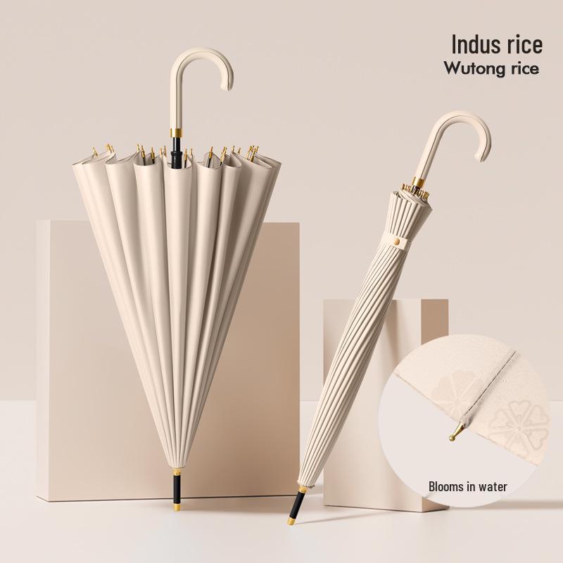 Extra-Großer Winddichter Automatischer Schirm mit 24 Rippen und Wasseraktiviertem Blühendem Design