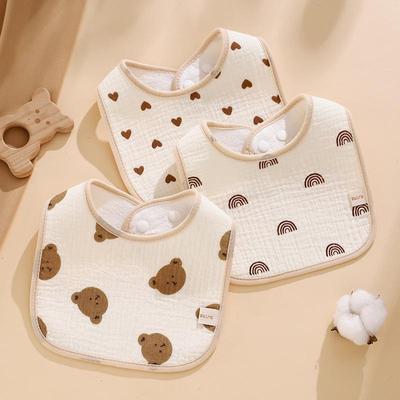 Baby Waterproof U-Shaped Cotton Gauze Bib
