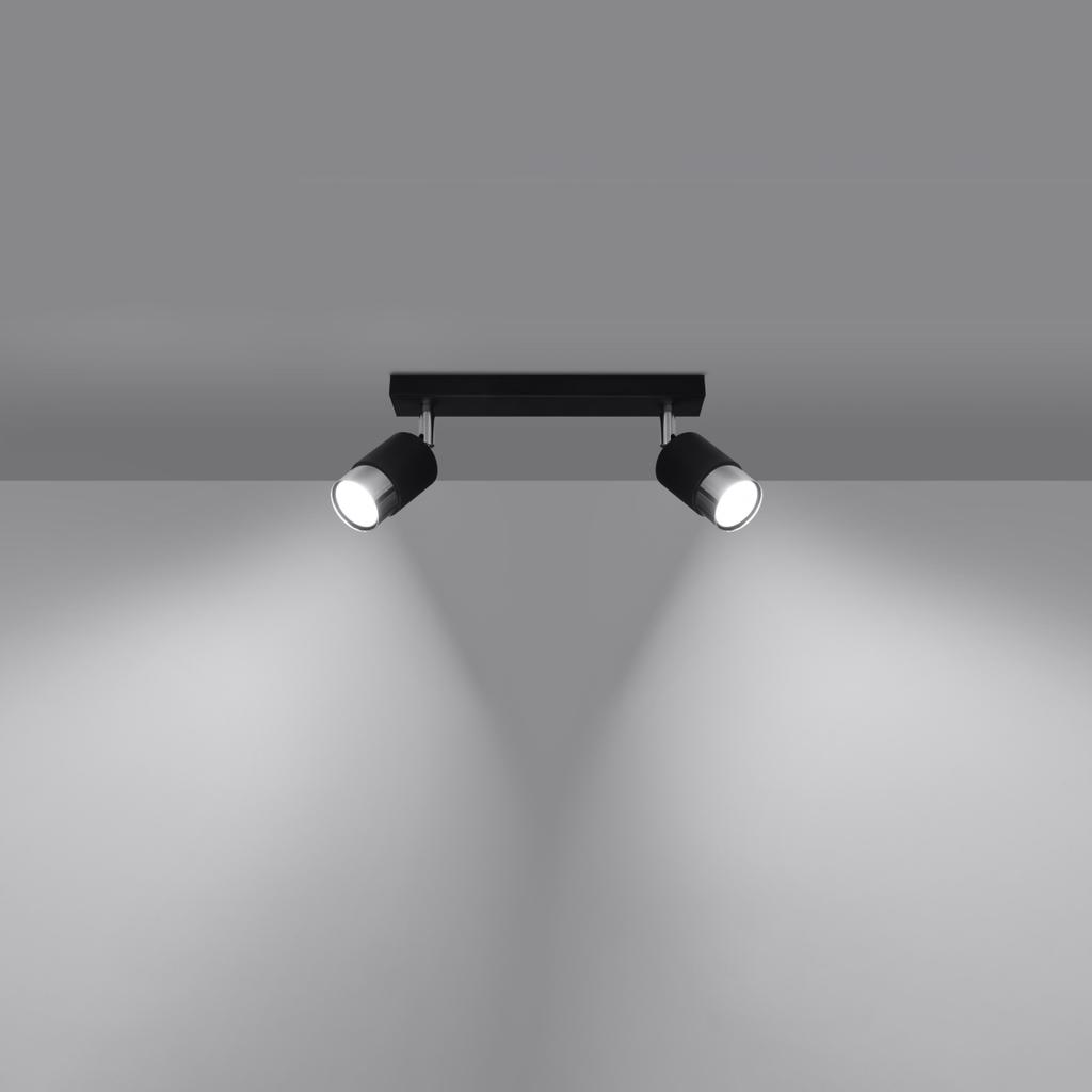 Plafon Nero 2 Gu10 Czarny Sollux Sl.1065