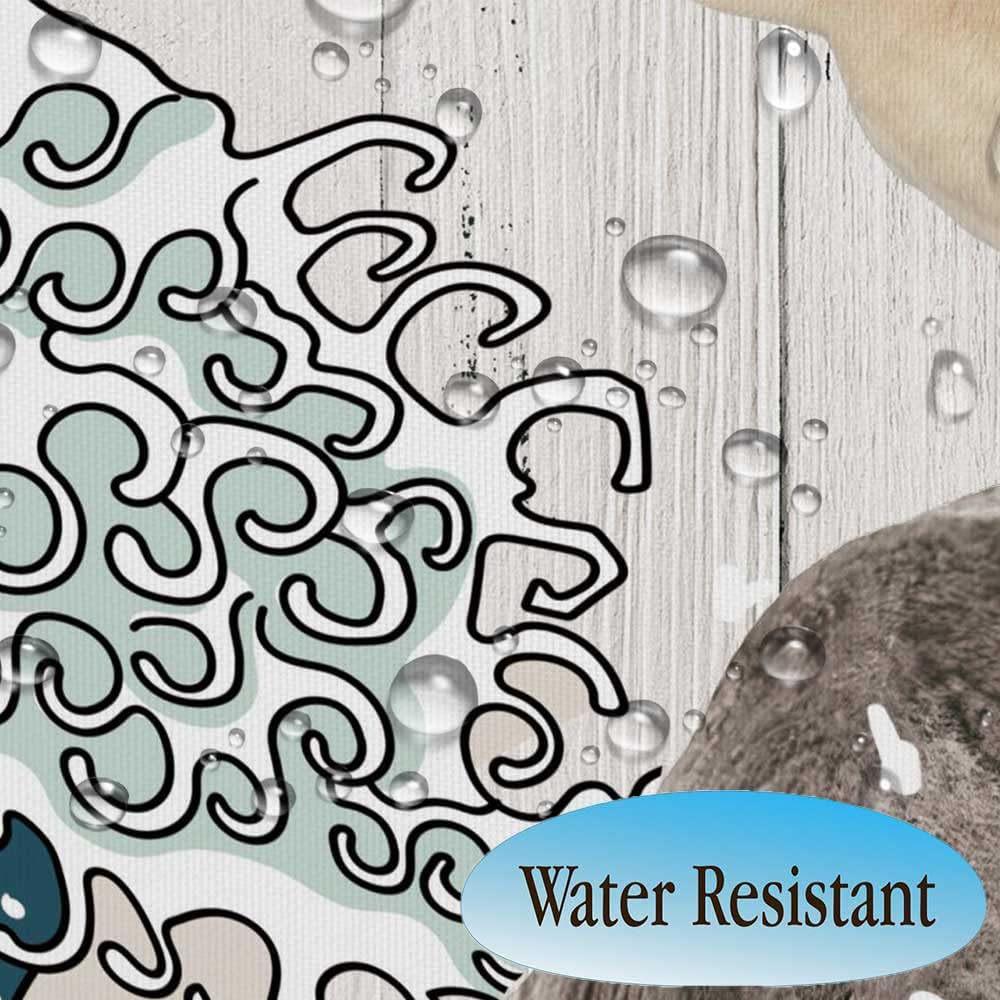 Digital Print Waterproof Cat Shower Curtain – Mildew-Proof Animal Design for Bathroom Partition