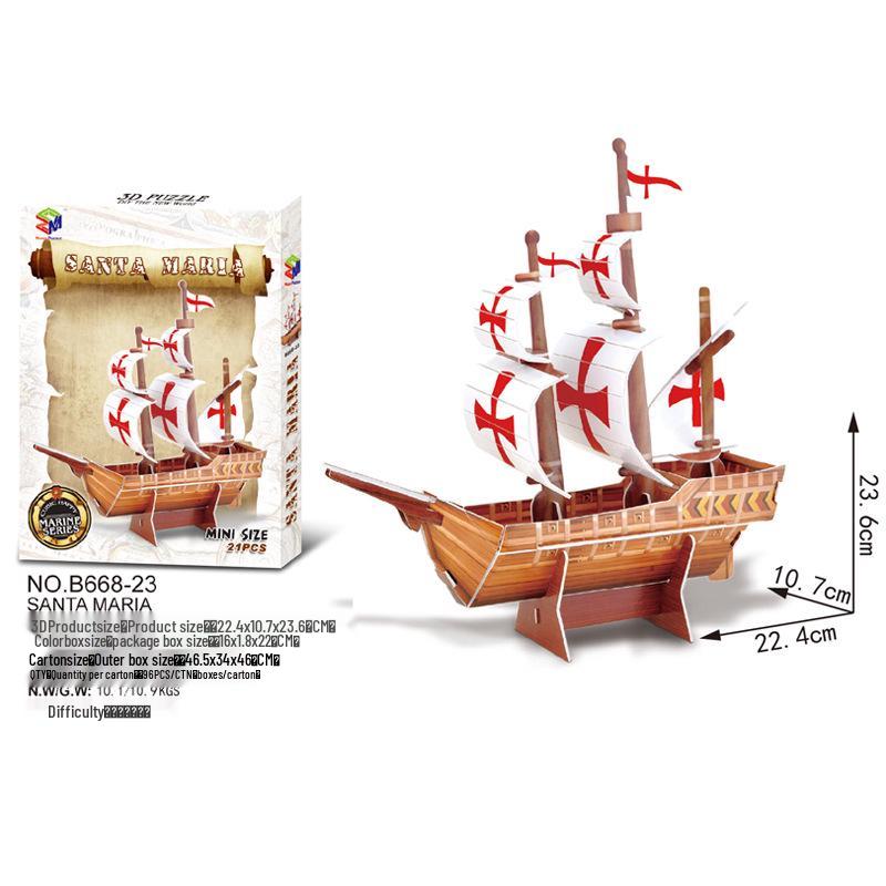 World Landmark 3D Puzzle Kit for Kids - Educational Paper Toy