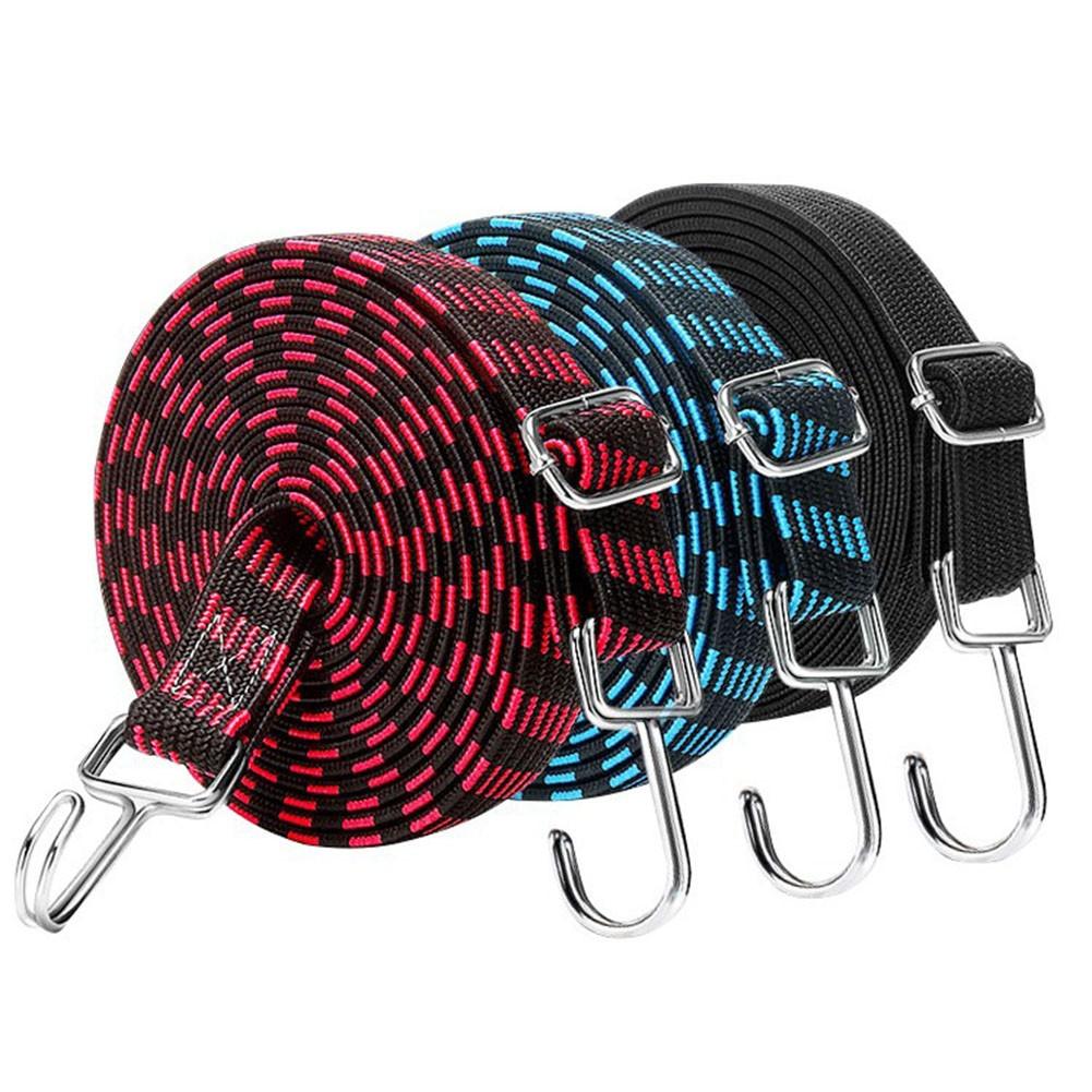 Elastic Luggage Strap 4 Meters Long with Clips Essential Tool for Travelers