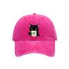 Trendy Cat Embroidery Feral Baseball Cap Adjustable Breathable Sun Hats Hip Hop Lightweight Sunscreen Hat Unisex Styles