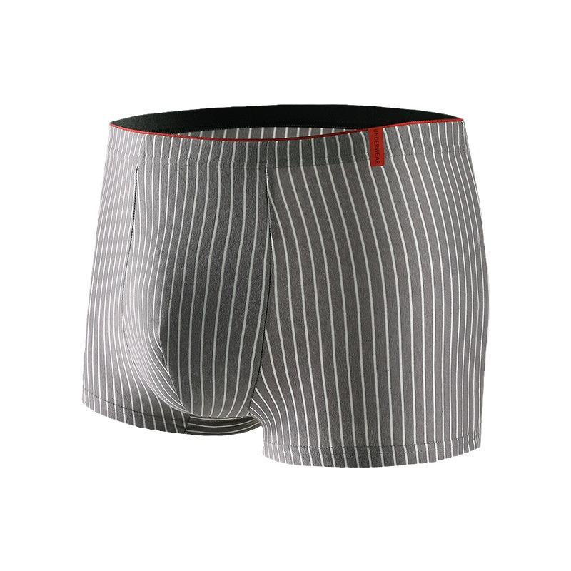 Men's Loose-Fit Boxer Shorts - Antibacterial Xinjiang Cotton, Four-Corner Design for Teens and Boys, Large Size