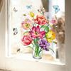 Creative Tulip Static Cling Glass Film Wall Sticker for Kids Room Bedroom Home Decor