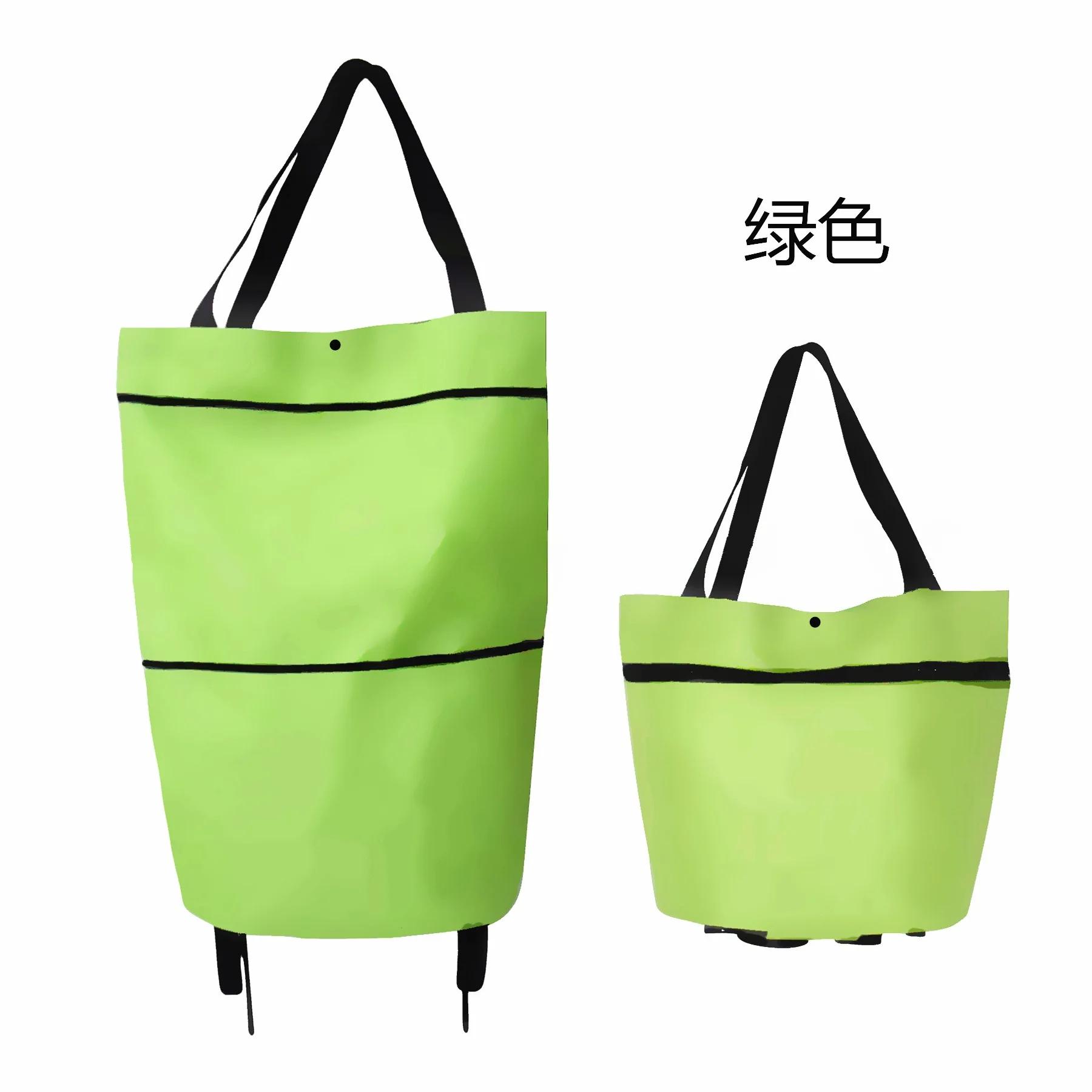 

Oxford Cloth Shopping Trolley Portable Multifunctional Bags Canvas Foldable Tote Cart Reusable Grocery Bag Modern And Simple