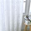 Floral Printed Curtains Window Gauze White Living Room Drape Fashion Polyester Washable Warm Winter Style Bedroom Cafe Shop
