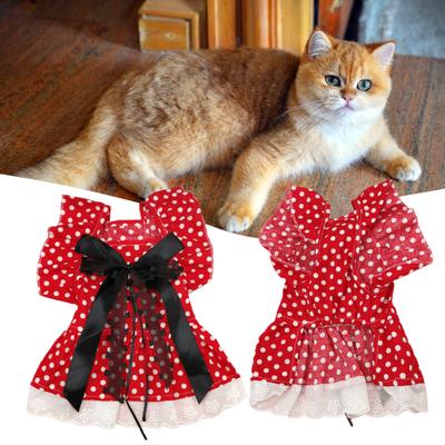 Cute Dog Skirt Bowknot Lovely Spring Summer Puppy Dress
