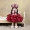 KEIUMI Full Silicone Vinyl 22 Inch Red Dress Lively Reborn Baby Doll Realistic Skin Babies Doll Children Gift