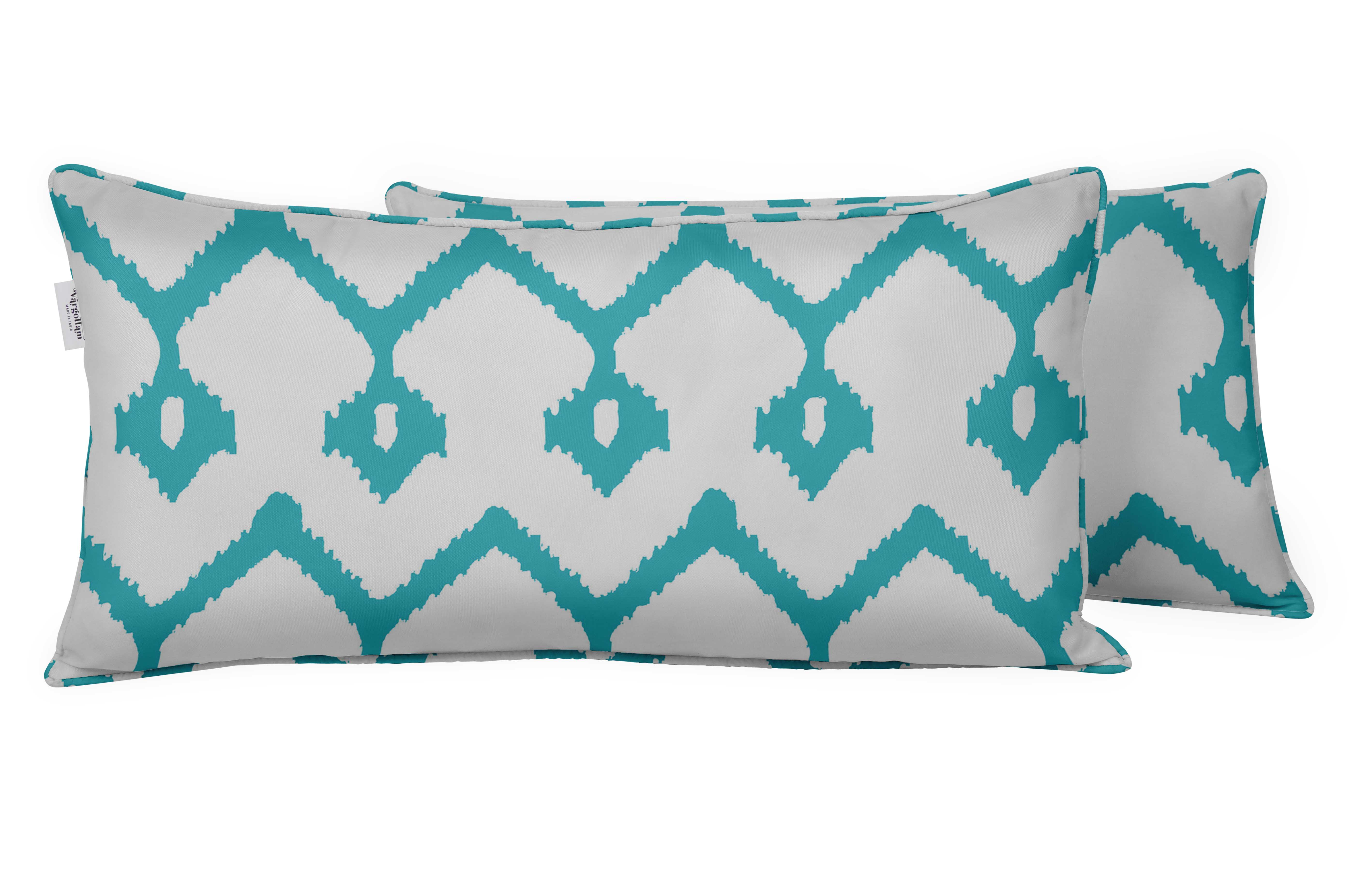 

Чохол для поперекової подушки з поліестерової тканини Vargottam для приміщень на відкритому повітрі зі вставкою, всепогодна водонепроникна прямокутна подушка для меблів для патіо 12x18-Without Filler білий