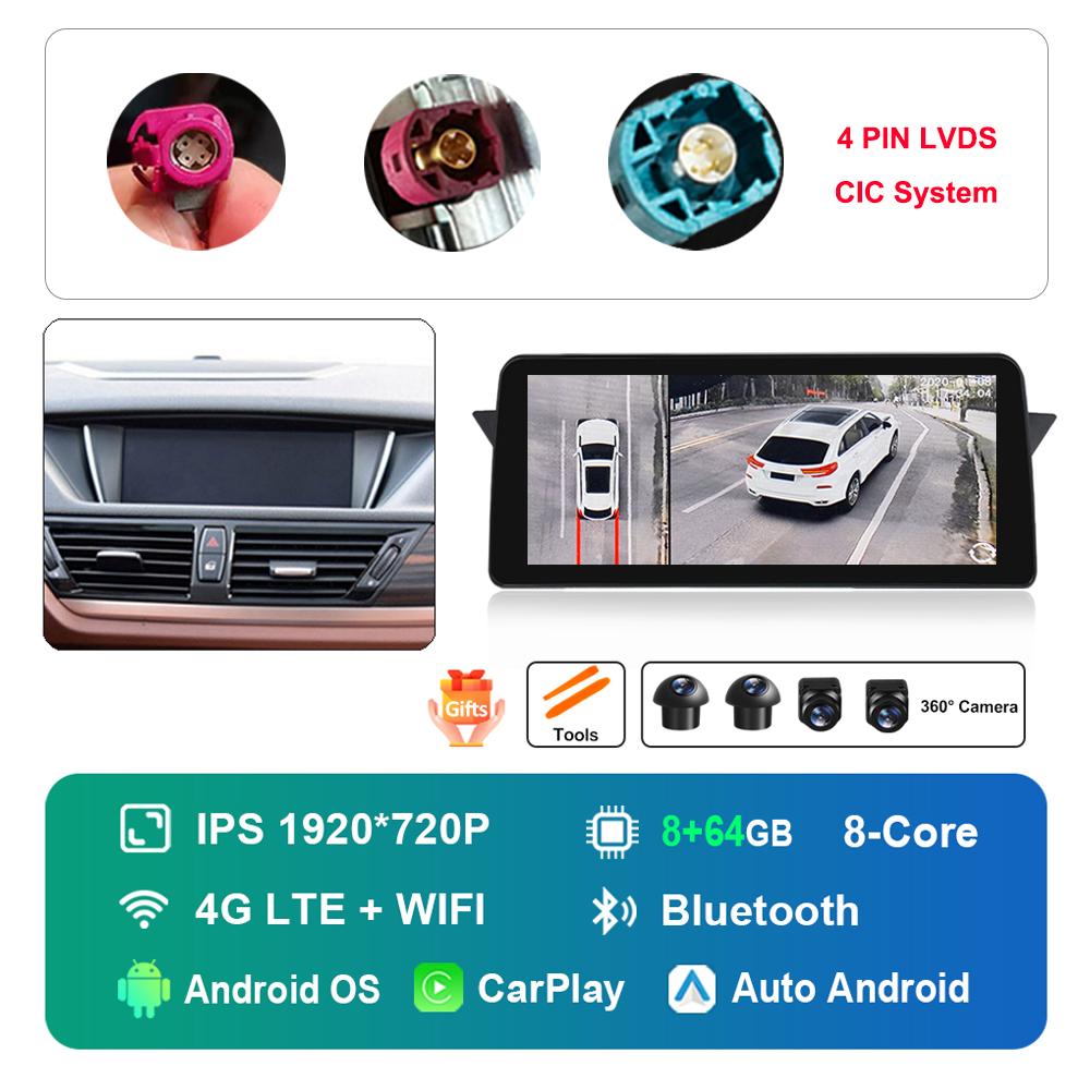 12.3 Inch for BMW X1 E84 2009 -2015 CIC System DSP Stereo GPS HD Touch Screen Android Car Radio Multimedia Player GPS 4G WiFi