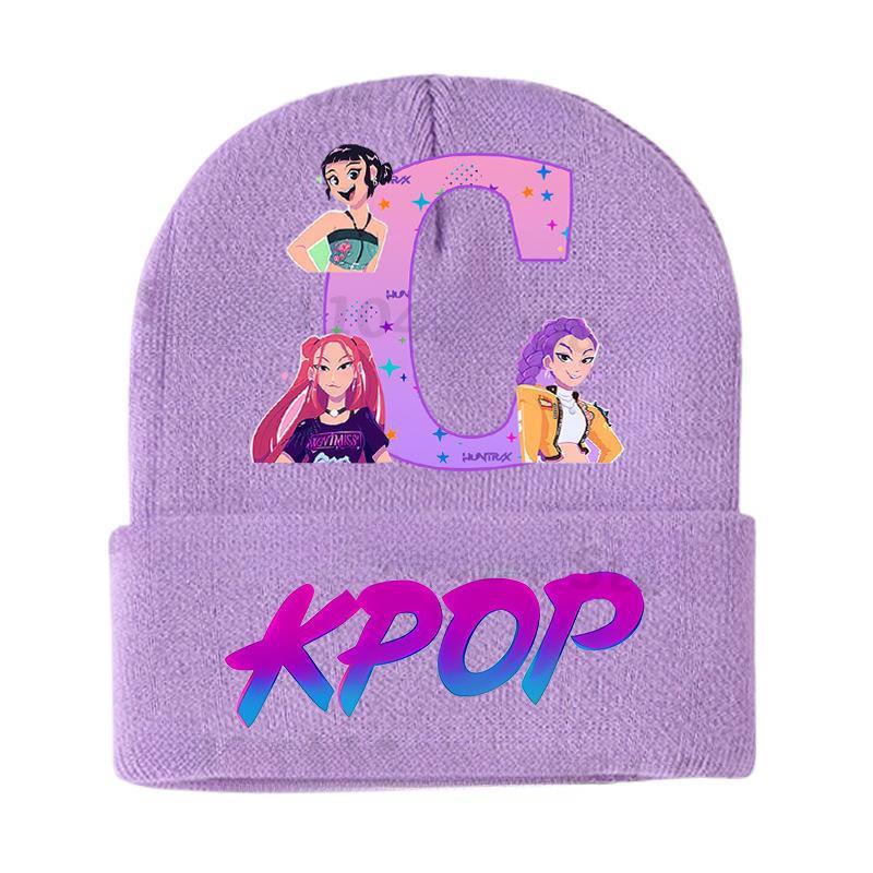 Demon Slayer KPOP Cartoon Pletená čepice - Teplá venkovní vlněná čepice pro děti